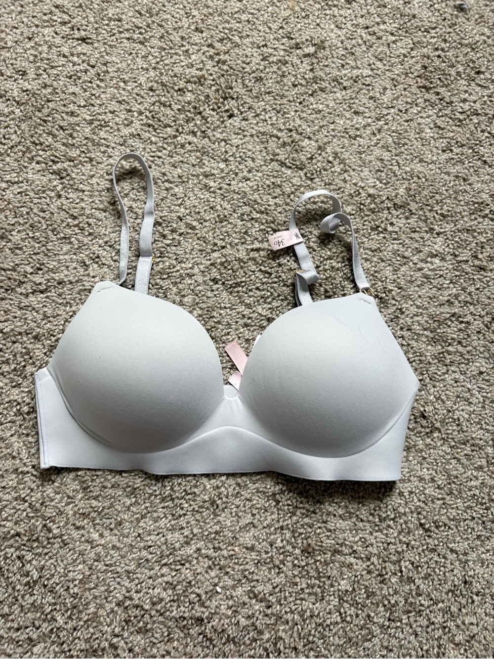 PINK Victoria's Secret White Seamless T-Shirt Bra